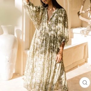 Daughters of India Kyra Midi Dress in Olive